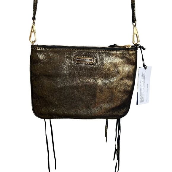NWT Rebecca Minkoff Suede Metallic Crossbody Bag - Picture 7 of 7